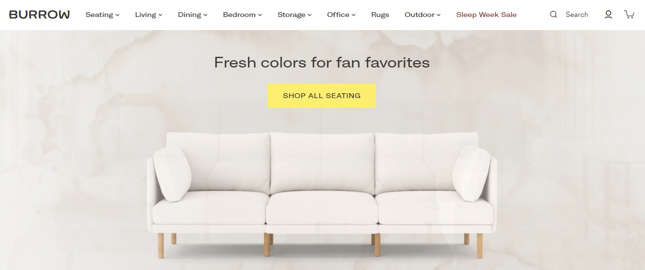 Burrow homepage